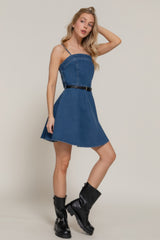 Belted Cami A-line Mini Dress Simmer & Fay