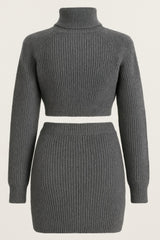 Knit Mock Neck Top And Skirt Charming Bunny