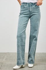 High Rise Slim Wide Straight Jeans Saige Jeans