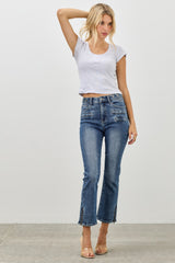 Mid Rise Skinny Crop Tummy Control Jeans Saige Jeans