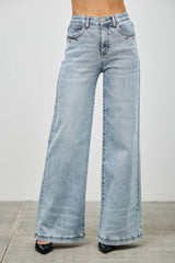 High Rise Wide Leg Jeans Saige Jeans 0