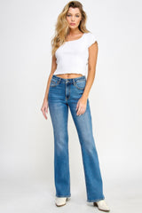 Tummy Control Mid Rise Skinny Bootcut Jeans Saige Jeans
