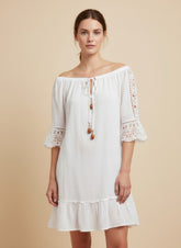 Solid Elbow Sleeve Dress Mile Gabrielle S