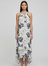 Floral Sleeveless High‑Low Ruffle Dress Mile Gabrielle S