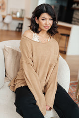 POL Live In Lace Bralette in Taupe SALE