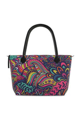 Vibrant Boho Chic Leather Paisley Tote Bag London Bliss by Blissfully Brand