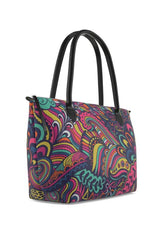 Vibrant Boho Chic Leather Paisley Tote Bag London Bliss by Blissfully Brand