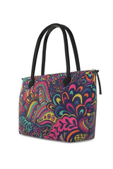 Vibrant Boho Chic Leather Paisley Tote Bag London Bliss by Blissfully Brand