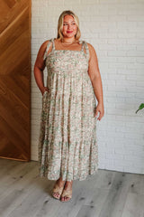 Tiptoe Through the Tulips Square Neck Tiered Dress Polagram