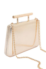 Metal Handle Top Case Clutch Simmer & Fay