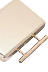 Metal Handle Top Case Clutch Simmer & Fay