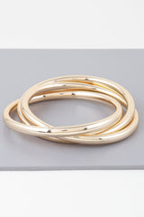 Triple Shiny Bangle Bracelet Simmer & Fay