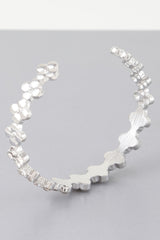 Flower Chain Bracelet Simmer & Fay Silver clear