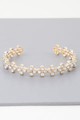 Flower Chain Bracelet Simmer & Fay Gold clear