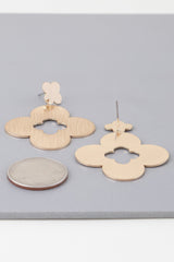 Textured Open Clover Drop Earrings Simmer & Fay