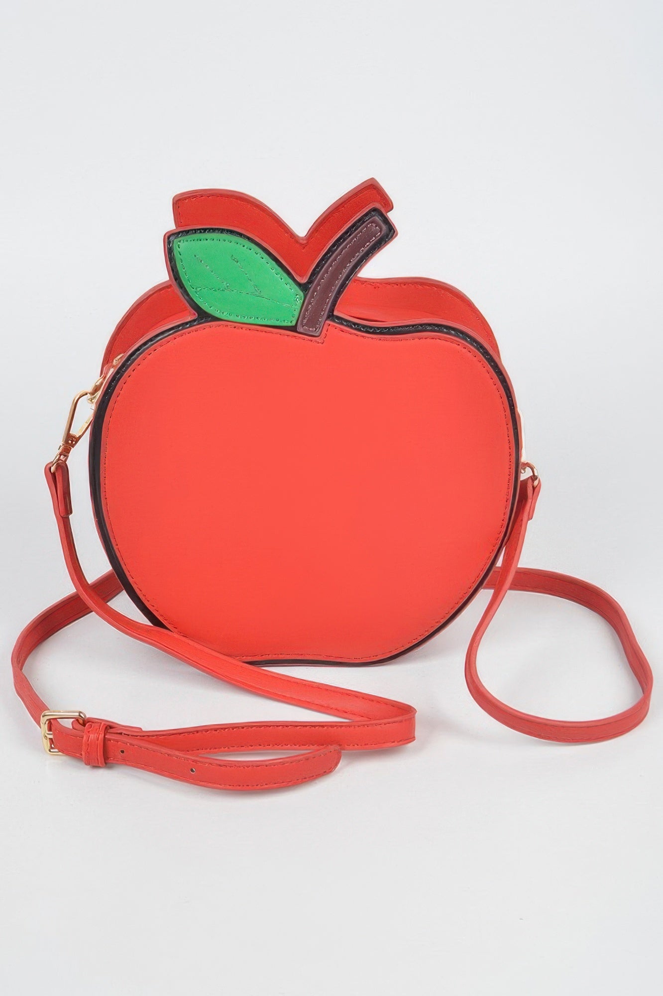 Apple Shape Faux Leather Fun Clutch Simmer & Fay