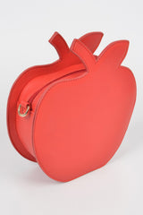 Apple Shape Faux Leather Fun Clutch Simmer & Fay