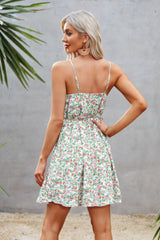 Floral Sleeveless A Line Ruffle Hem Mini Dress Simmer & Fay