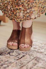 Walk This Way Wedge Sandals in Antique Bronze Corkys
