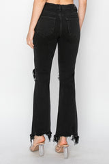 Distressed Raw Hem Jeans with Pockets Trendsi