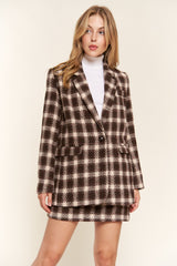 Plaid Brushed One Button Blazer And the Why