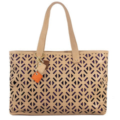 Luminous Leather Tote -Tan ClaudiaG Collection As Shown One Size