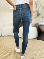 Mid Waist Distressed Slim Jeans Judy Blue