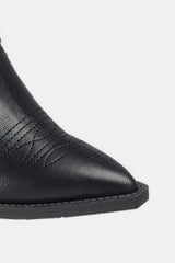 Black Pointy Toe Slip On Chunky Mules Forever Link