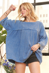 Vintage Edge Mineral Washed Top Adora
