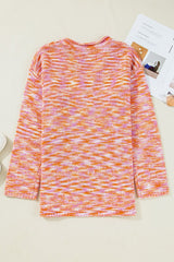 Sofia Shoulder Tunic Oversized Sweater Threaded Pear