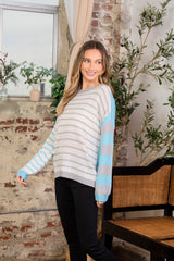Striped Dropped Shoulder Sweater Sew in Love