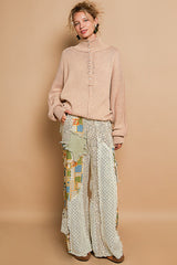 Pearl Detail Turtleneck Long Sleeve Sweater POL