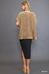 Open Front Knit Cardigan with Front Pockets Umgee