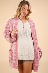 Cable Knit Open Front Cardigan Very J