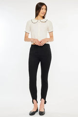 High Rise Black Ankle Skinny Jeans Kancan