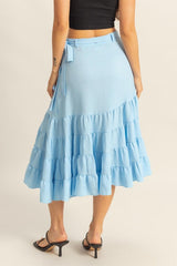 Ruffled Tiered High Waist Midi Skirt HYFVE