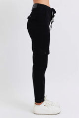 High Waist Cargo Cuffed Jogger Plus Size Judy Blue