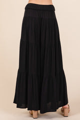 Tier Detail Smocked Elastic Waist Wide Leg Pants Mittoshop