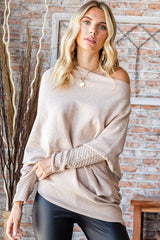 Asymmetrical Hem Dolman Sleeve Sweater First Love