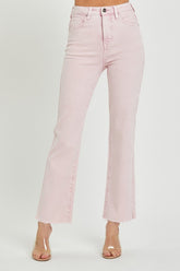 High Rise Tummy Control Straight Jeans Risen Acid Pink 0(24)