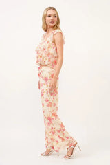 Tiered Ruffled Floral Fishnet Top And the Why