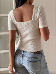 Sweetheart Neck Layered Ruffle Top Simmer & Fay