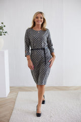 Kimono Top Jacquard Knit Dress La Aurora