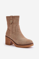 Block Heel Zip Ankle Boots Step in style