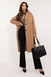 Classic Two Button Longline Coat Och Bella brown S