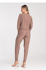 Drawstring Waist Jumpsuit Figl