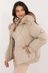 Luxe Faux Fur Trimmed Hooded Puffer Jacket MBM