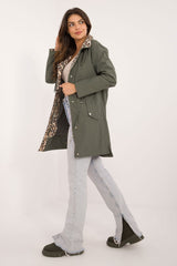 Hooded Coat with Leopard Print Lining MBM