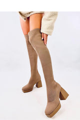 Musketeer Chunky Heel Sock Knit Boots Inello