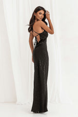 Sleek Spaghetti Strap Maxi Slip Dress IVON